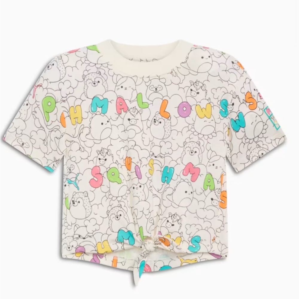 Girls Xxs/5 Puma Squishmallows tie front tshirt
